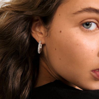 Tatum Large Hoops - silver