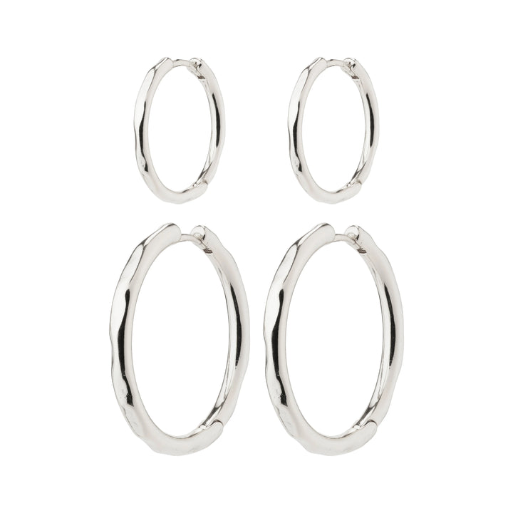 Eve Hoop Earrings - silver