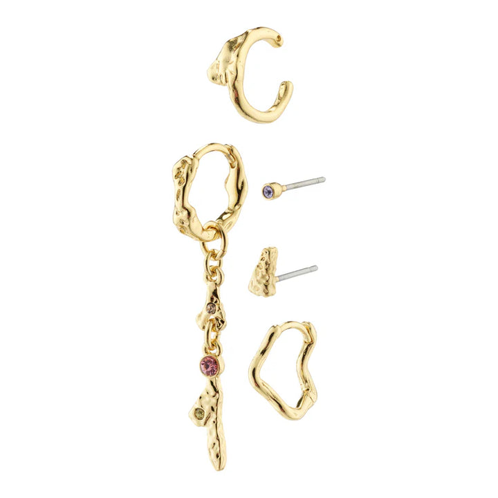 Irene Earring &amp; Cuff 5-in-1 set - gold