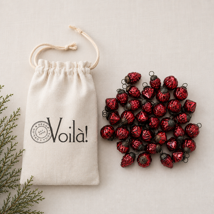 Mini Mercury Glass Ornaments in a Bag
