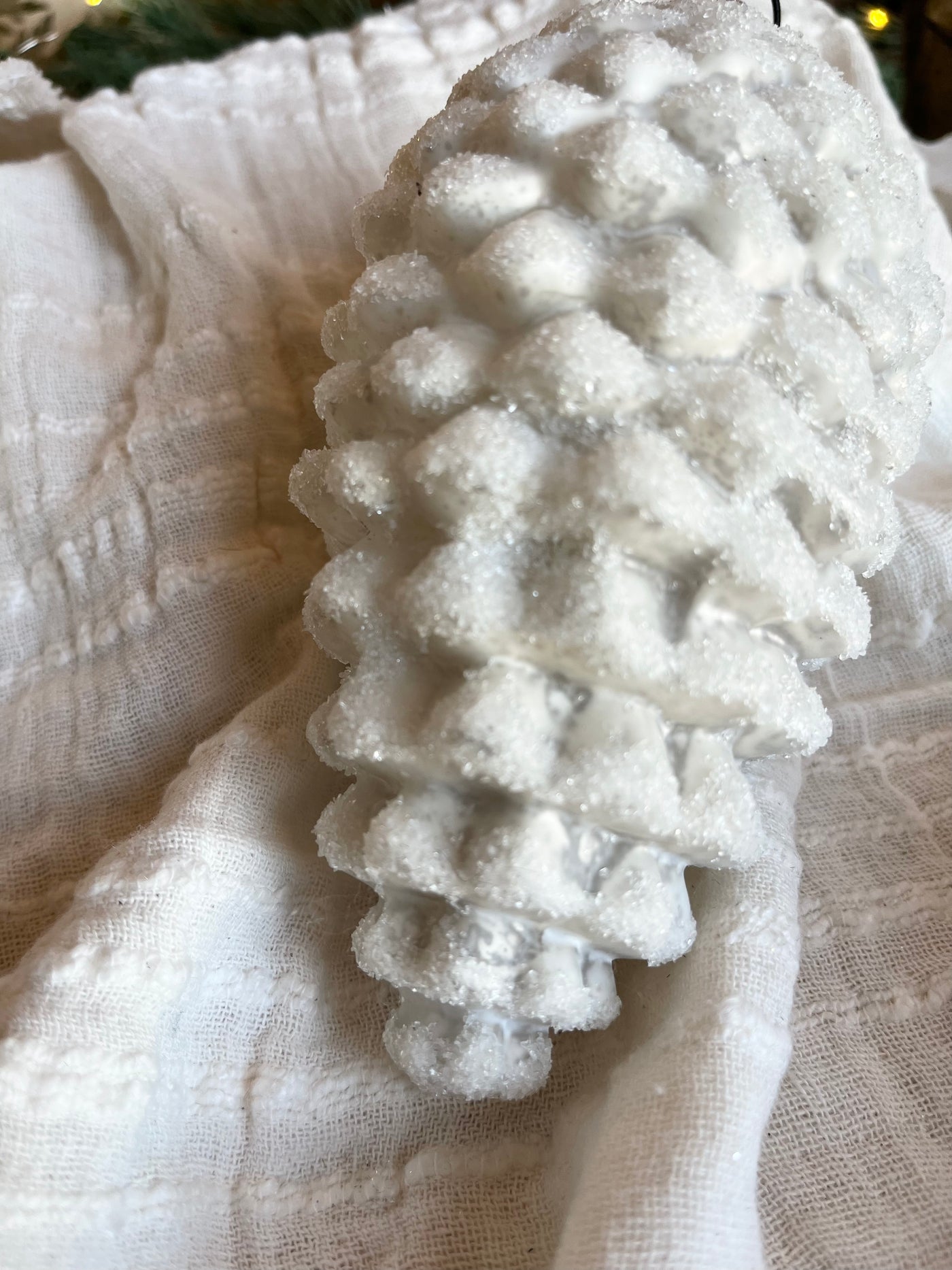 Pinecone Glass Ornament