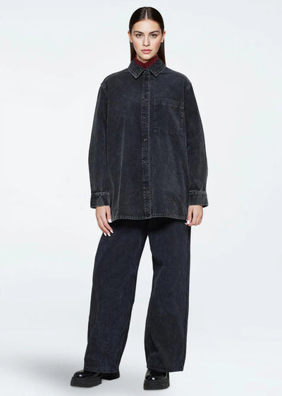 Layne Corduroy Shirt - dark grey