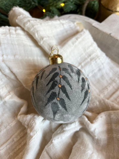 Velvet Fern Glass Ornament