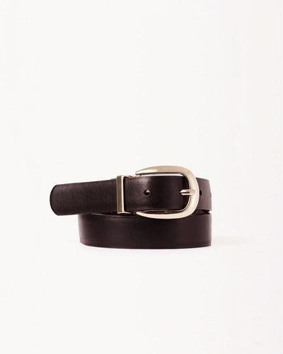 Caroline Reversible Belt - dark cacao/black