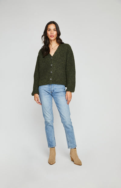 Mason Cardigan - olive mix