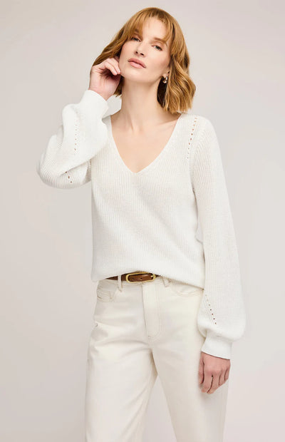 Hailey Pullover Sweater - white