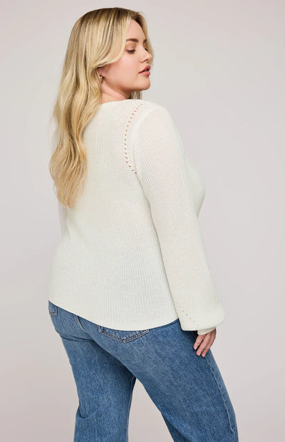 Hailey Pullover Sweater - white