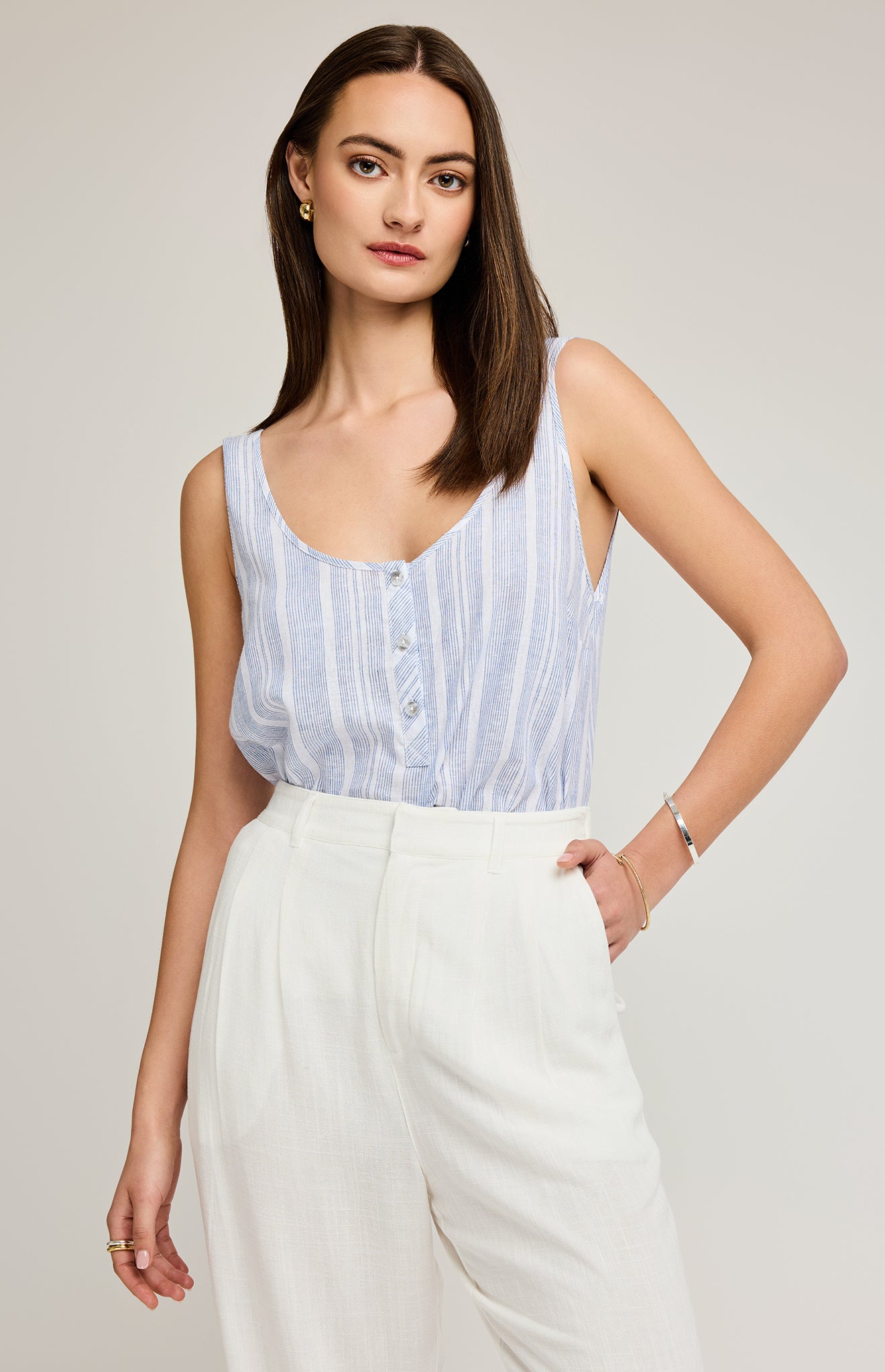 Romy Tank - blue stripe