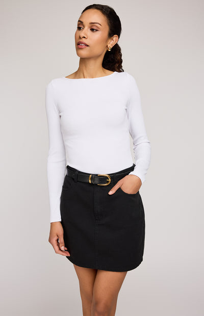 Thea Mini Skirt - washed black
