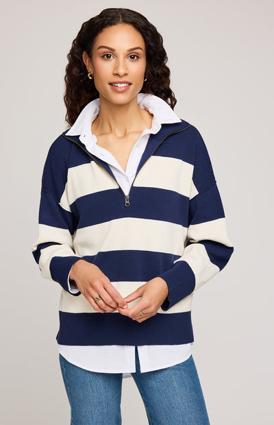 Idris Pullover - navy stripe