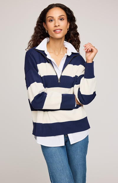 Idris Pullover - navy stripe