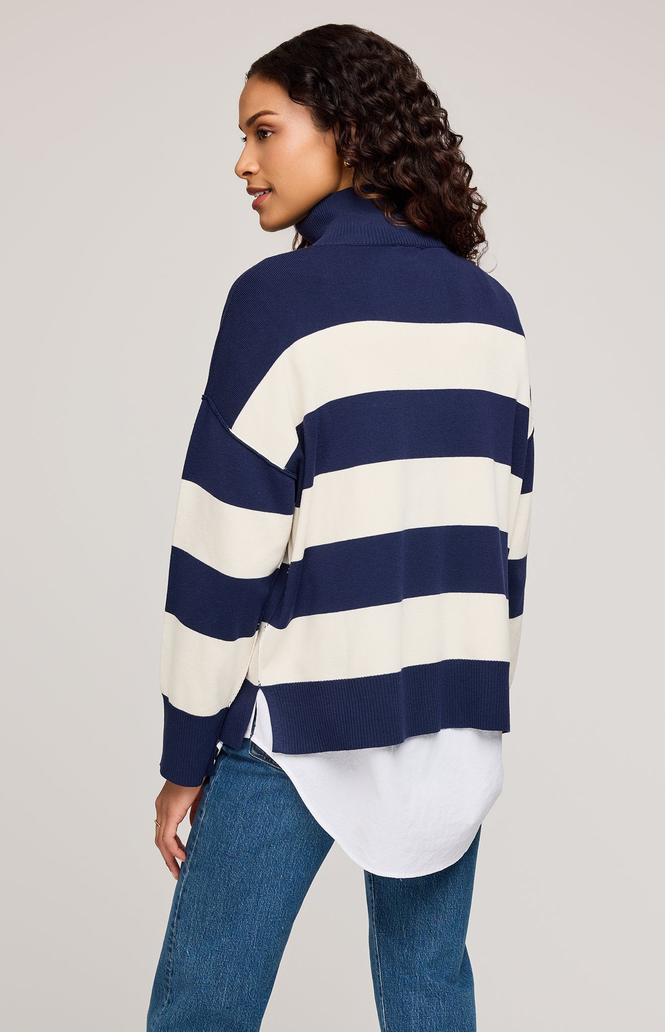 Idris Pullover - navy stripe