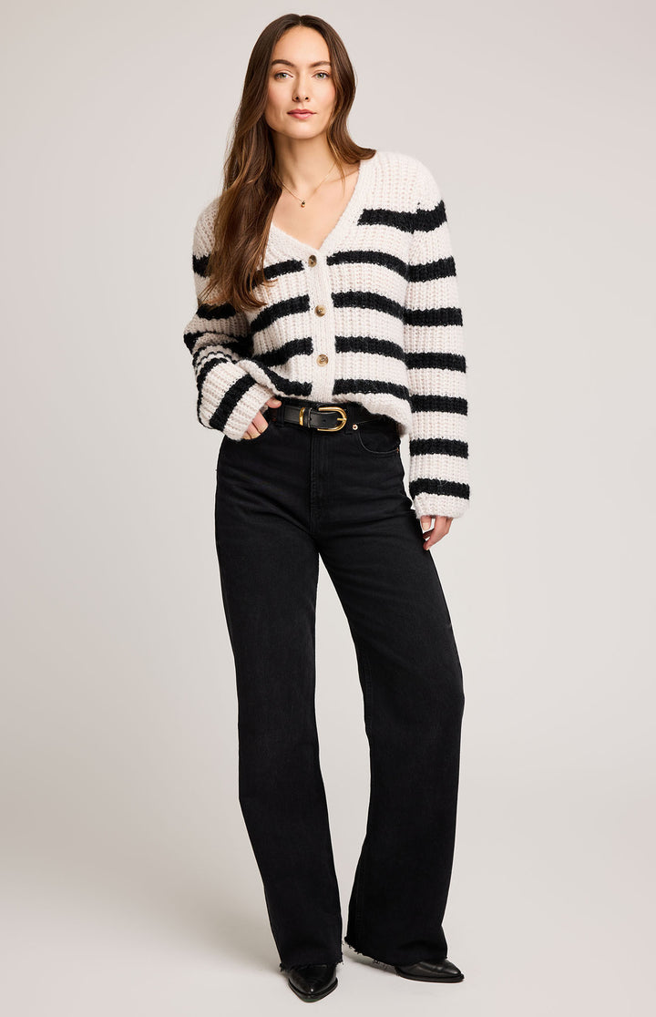 Melanie Cardigan - black stripe