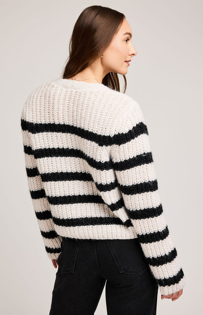 Melanie Cardigan - black stripe