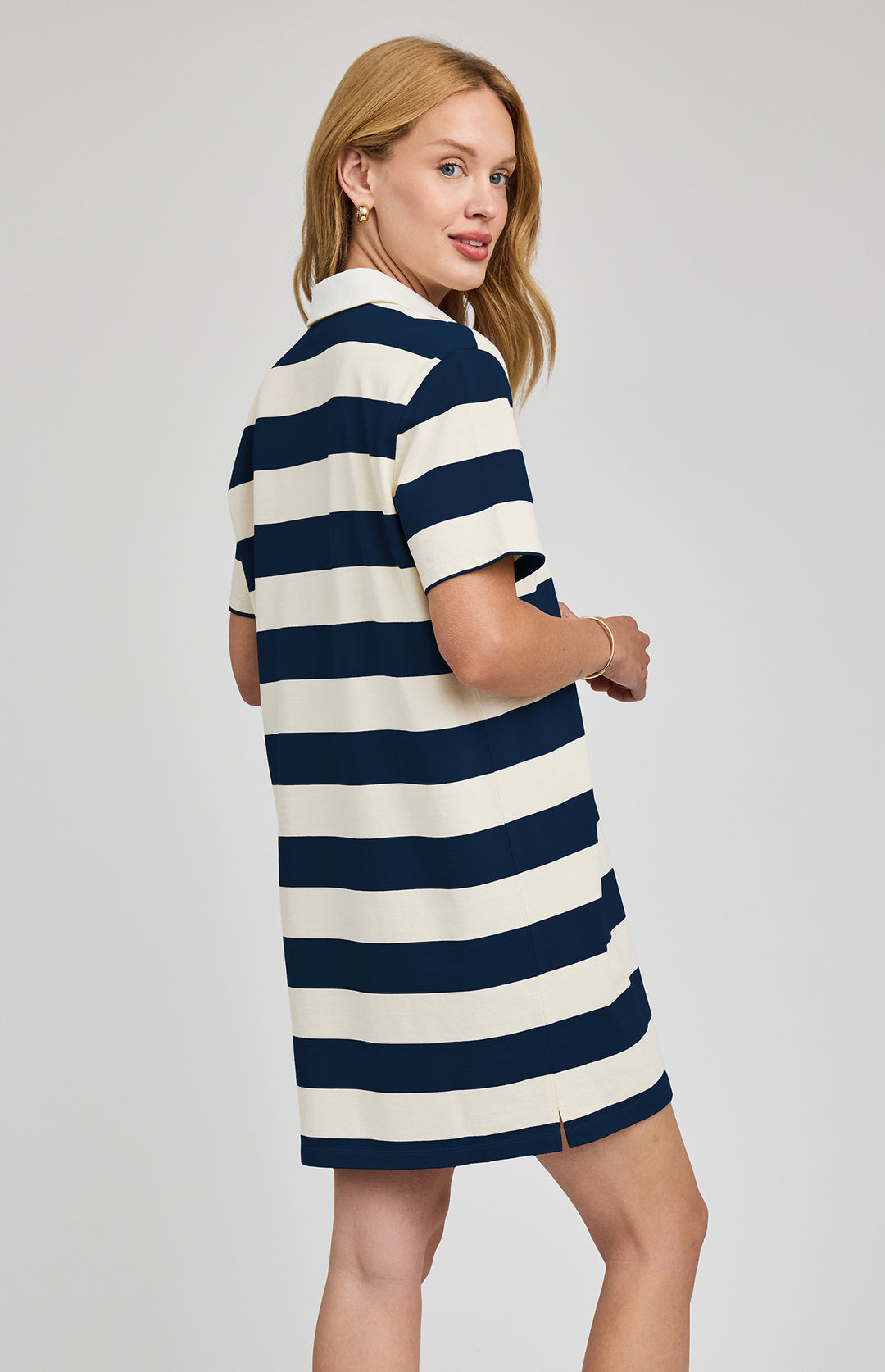 Colbie Dress - navy stripe