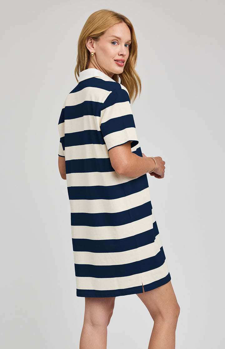 Colbie Dress - navy stripe