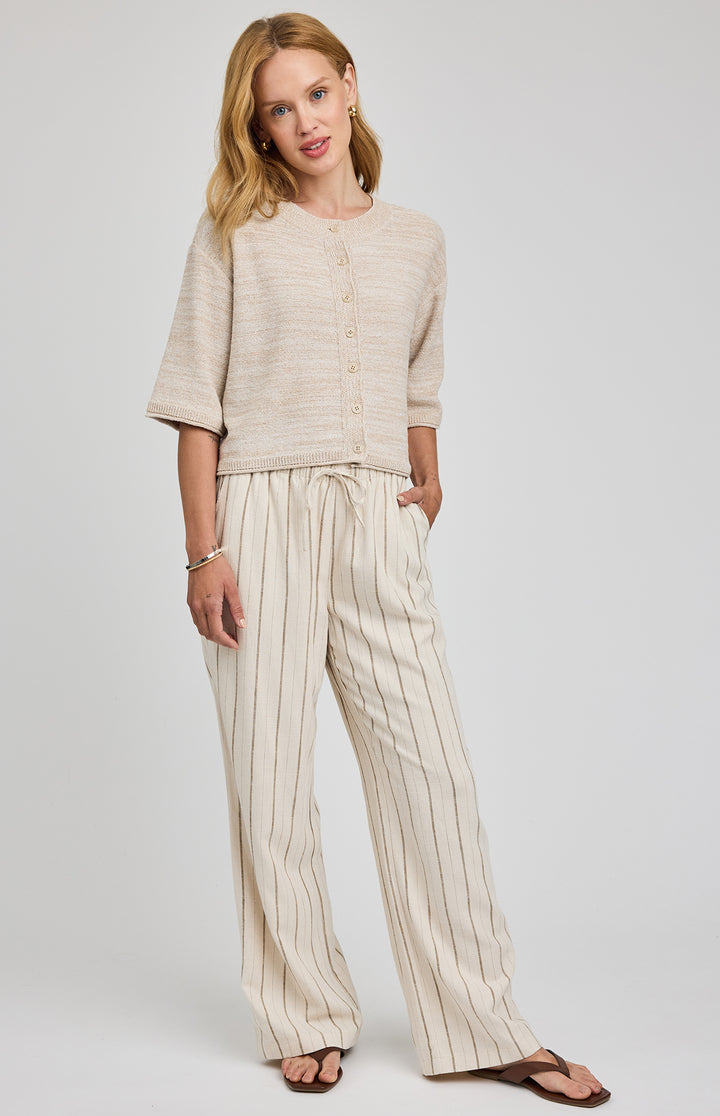 Finley Pant - linen stripe
