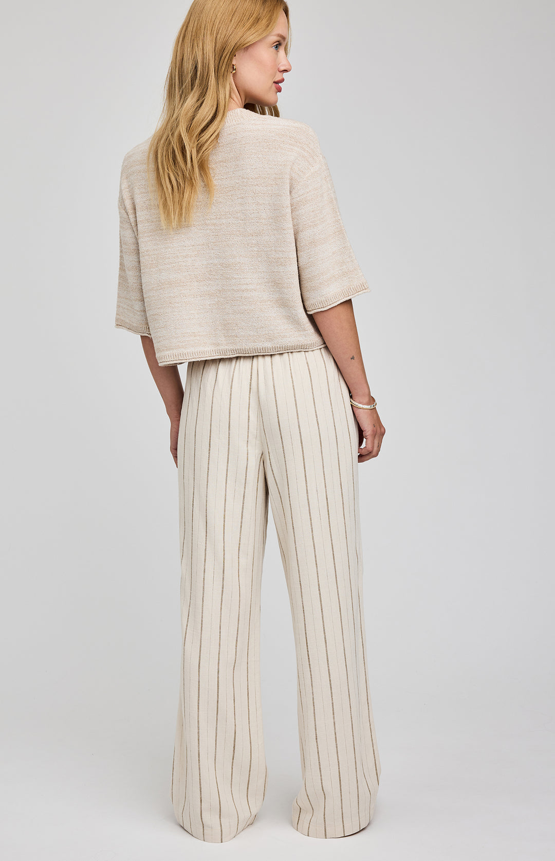 Finley Pant - linen stripe