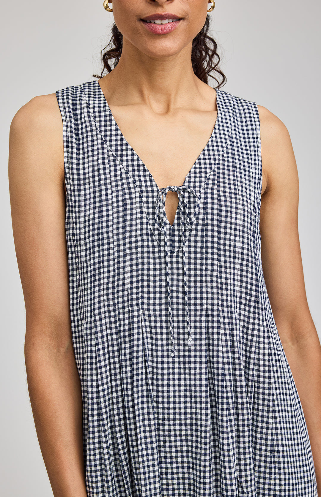 Zoey Dress - navy gingham