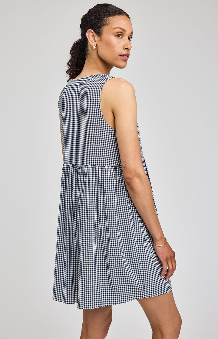 Zoey Dress - navy gingham