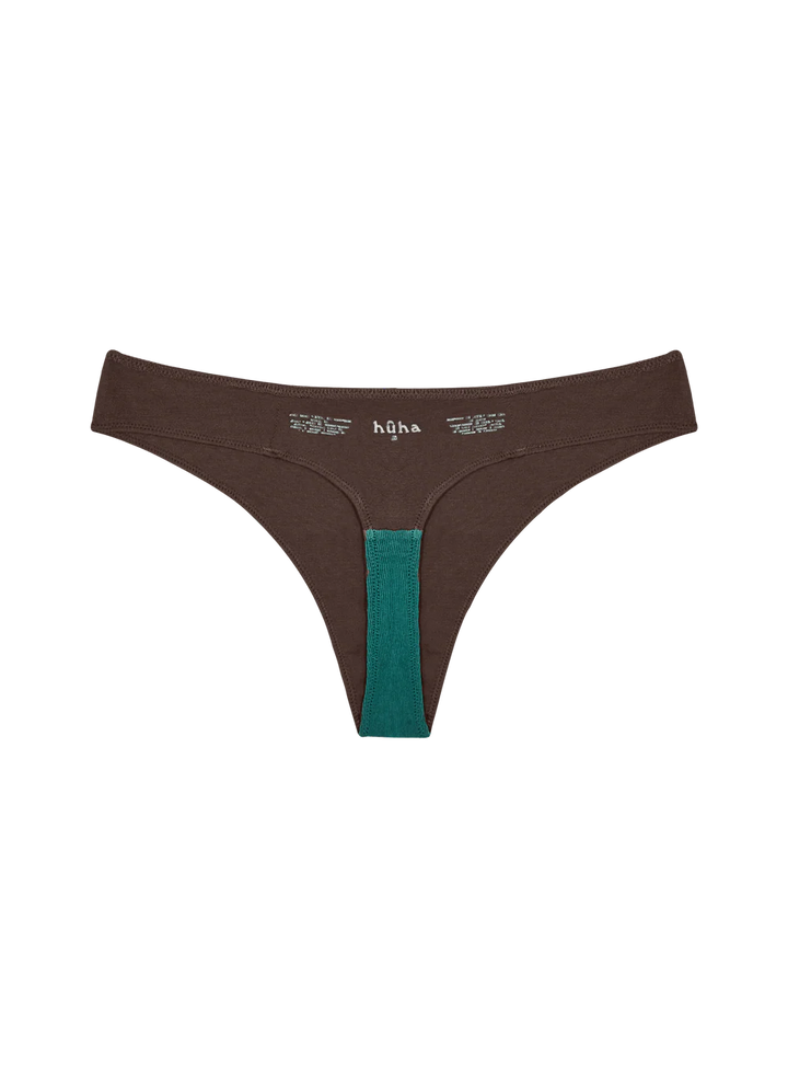 Huha Low Profile Thong Undies - brown
