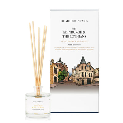 The Edinburgh and The Lothians - Wood Smoke and Wild Moss Reed Diffuser