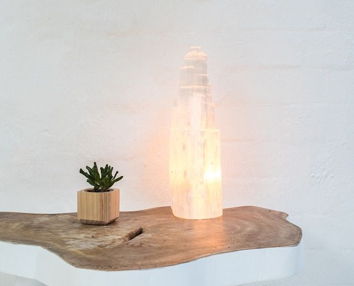 Selenite Rock Lamp