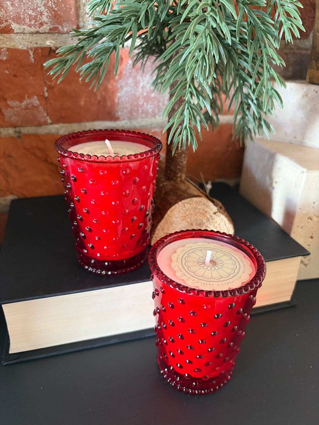 Reindeer Hobnail Votive Candle