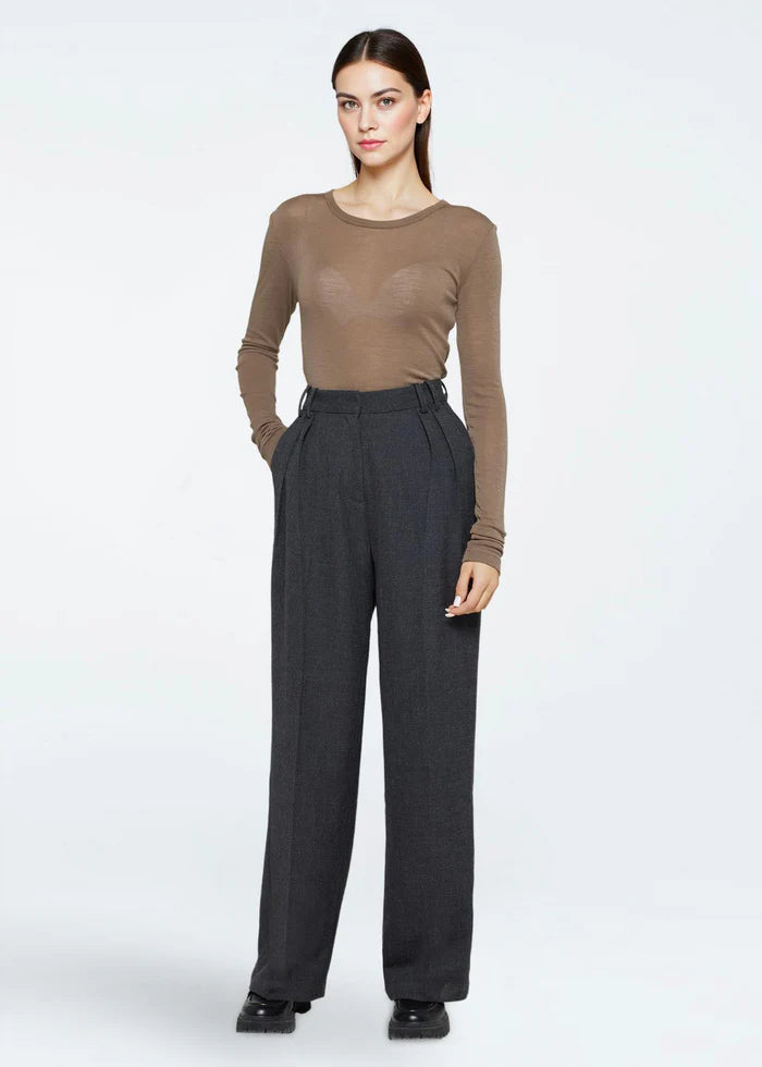 Lunay Pants - dark grey melange