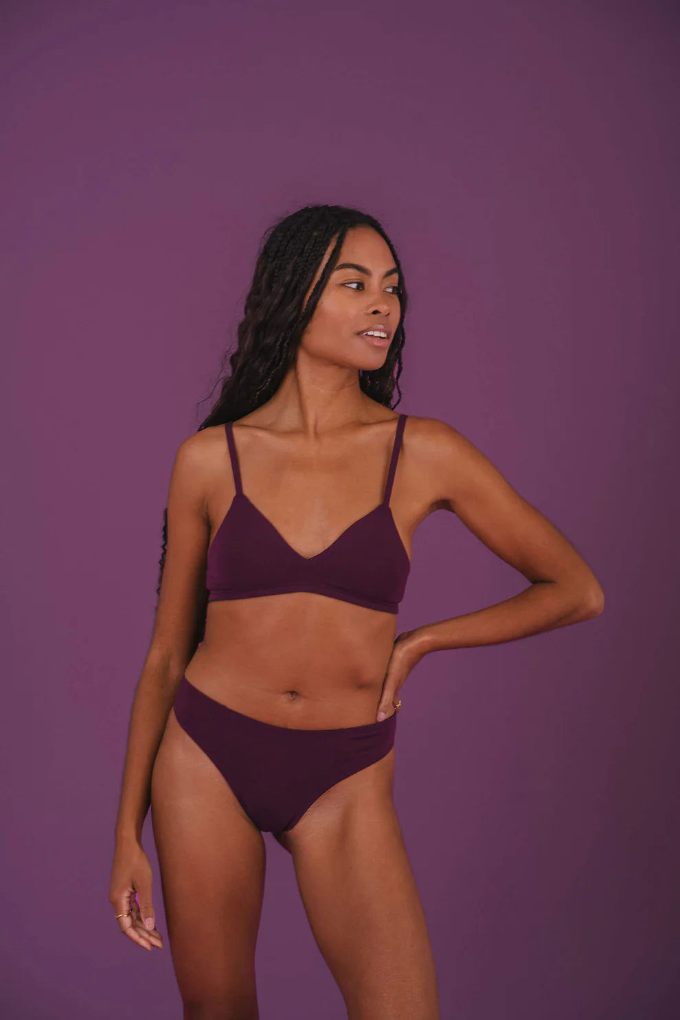 Huha Thong Undies - plum