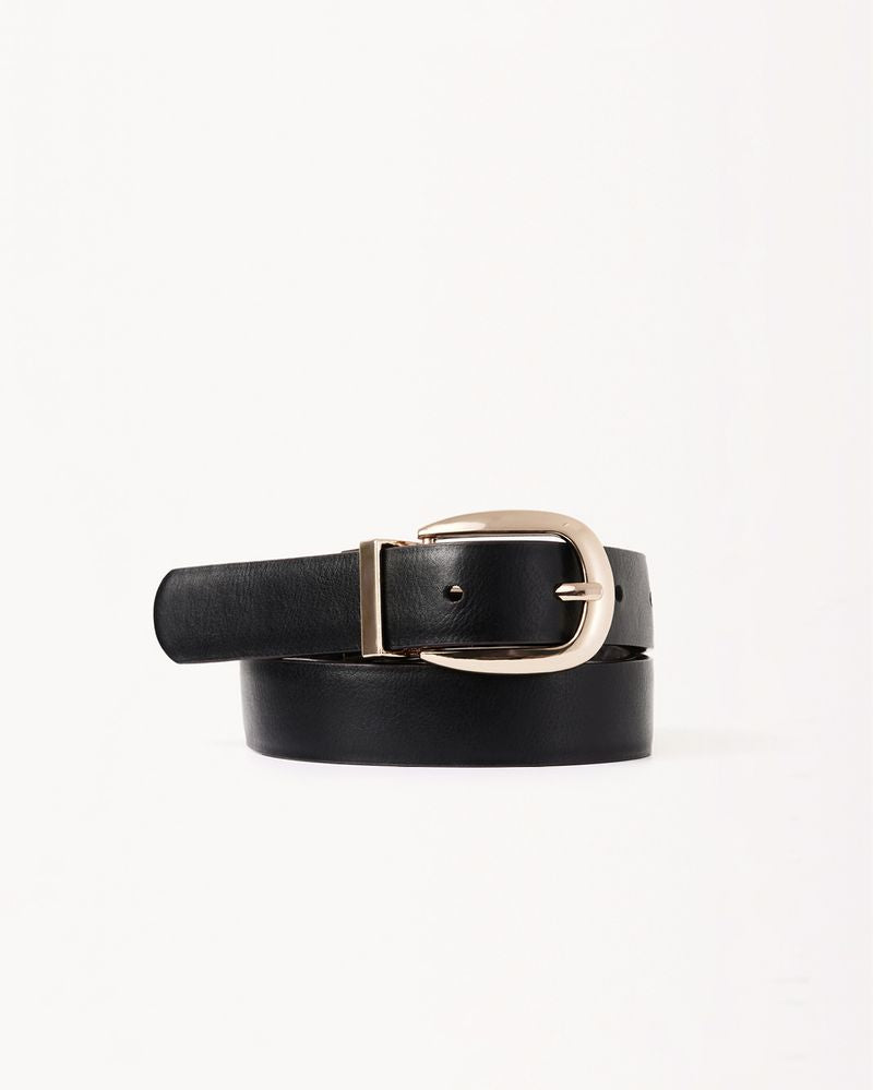 Caroline Reversible Belt - dark cacao/black
