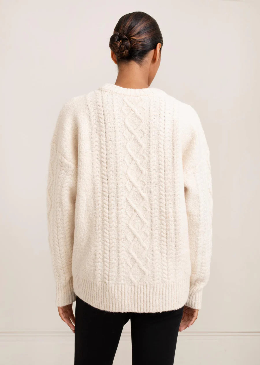 Rayna Cable Sweater - cream