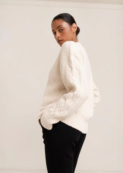 Rayna Cable Sweater - cream