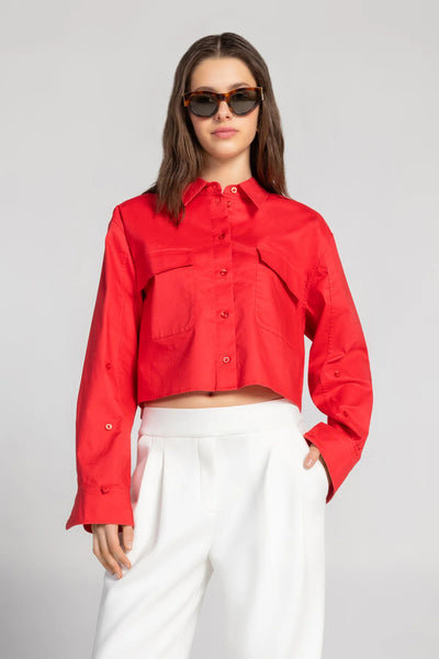 Modern Cropped Button Down