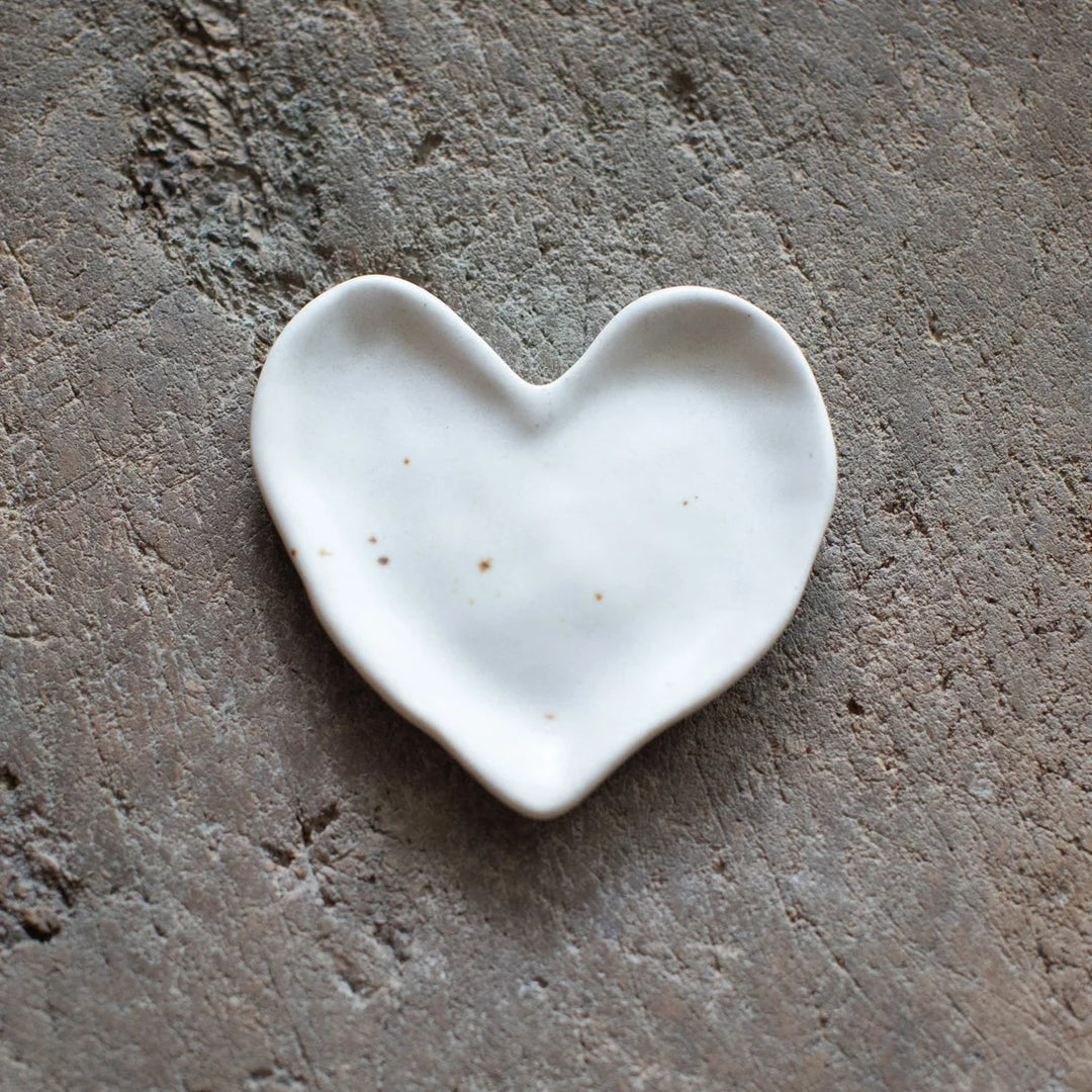 Heart Speckled Ceramic Dish