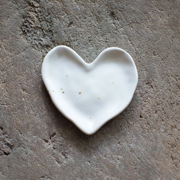 Heart Speckled Ceramic Dish