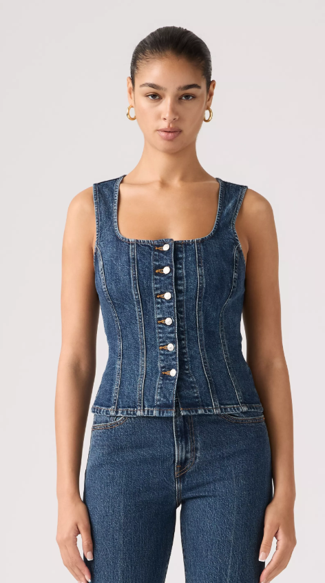 Sculpted Denim Top