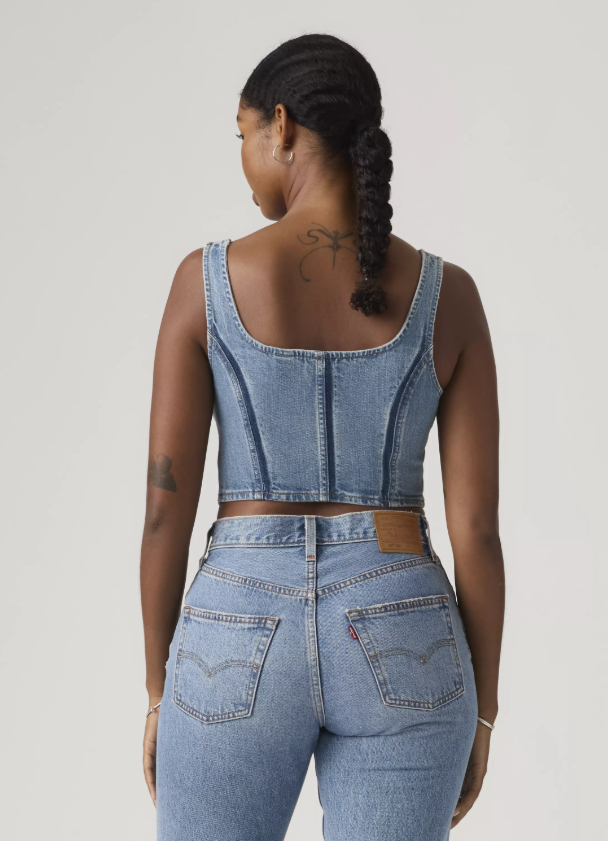 Seamed Zip Bustier