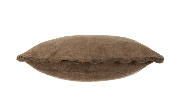 Scalloped Edge Pillow - mink