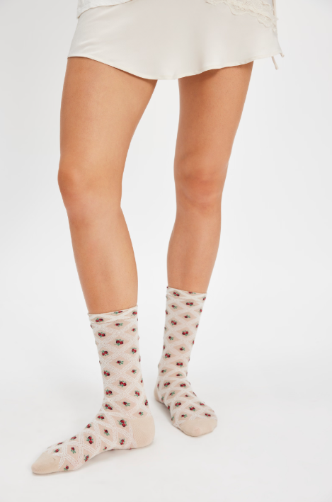 Floral Jacquard Trouser Socks