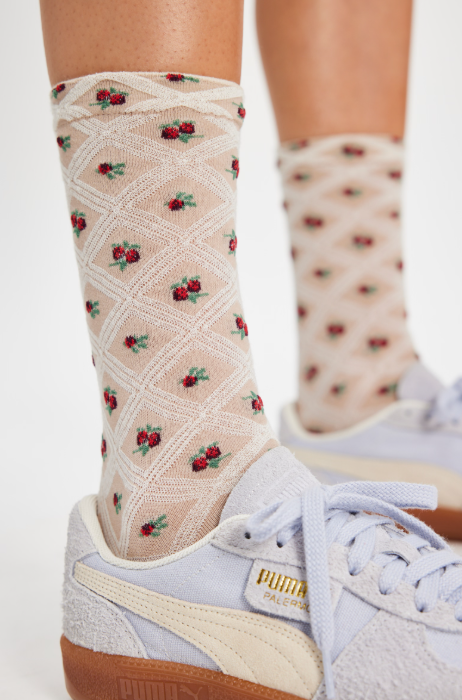 Floral Jacquard Trouser Socks