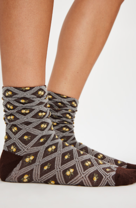 Floral Jacquard Trouser Socks