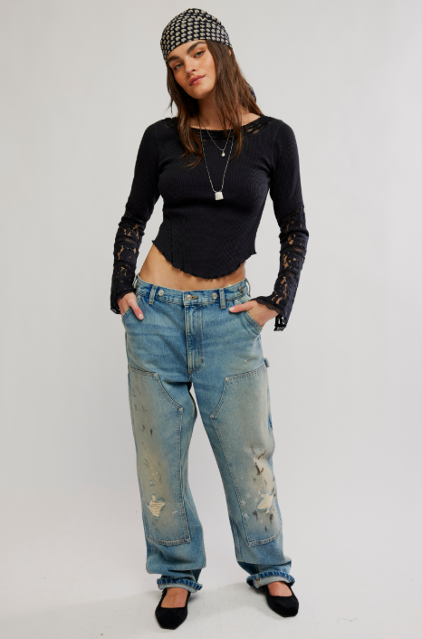 Amber Lace Cuff Shirt