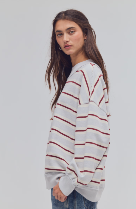 Palm Springs Striped Pullover