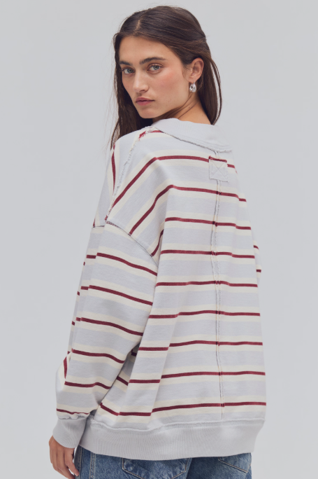 Palm Springs Striped Pullover