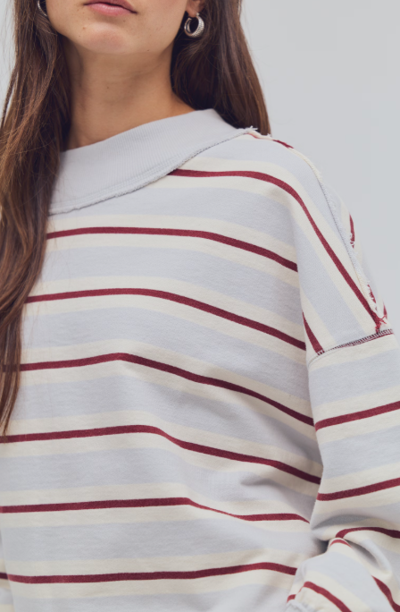 Palm Springs Striped Pullover