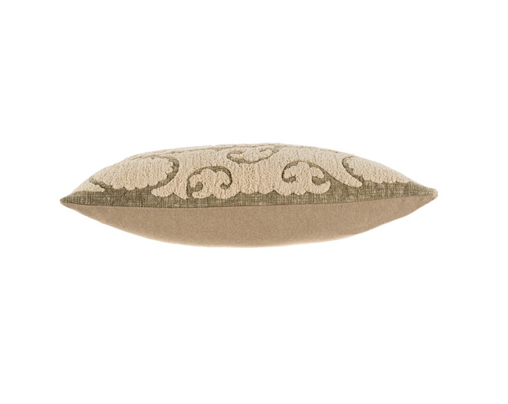 Suzani Boucle Pillow - sage