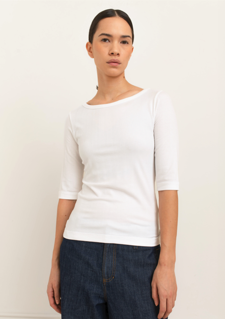 Gina Boat Neck - bright white