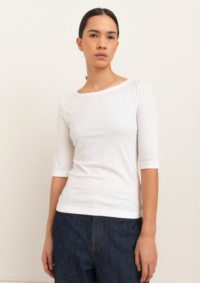 Gina Boat Neck - bright white