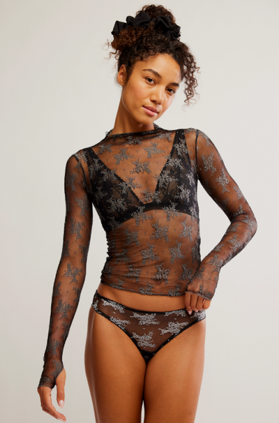 Lady Lux Layering Top - thunderstorm